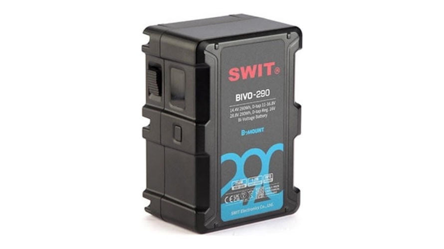 SWIT BIVO-290 – двуволтова B-mount батерия 290 Wh, 14,4/28,8 V