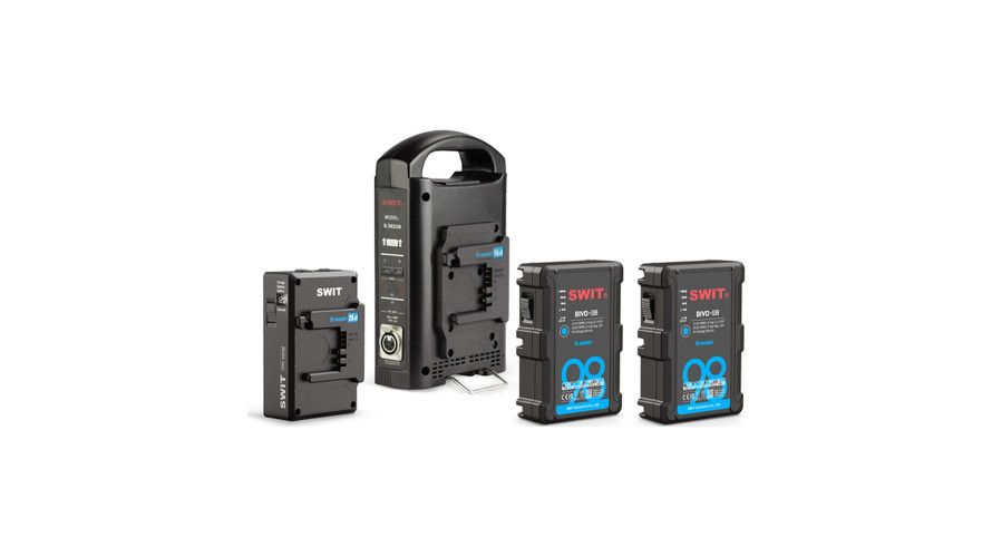 SWIT BIVO-98 ×2 Fly URSA KIT – 2 B-mount батерии 98 Wh + hot-swap плоча + зарядно