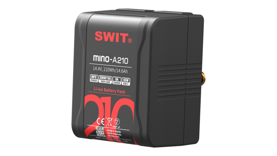 SWIT Mino-A210 – джобна Gold Mount батерия 210 Wh с USB-C
