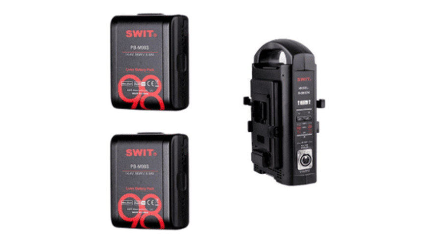 SWIT комплект 2 × PB-M98S + 2-канално зарядно S-3822S