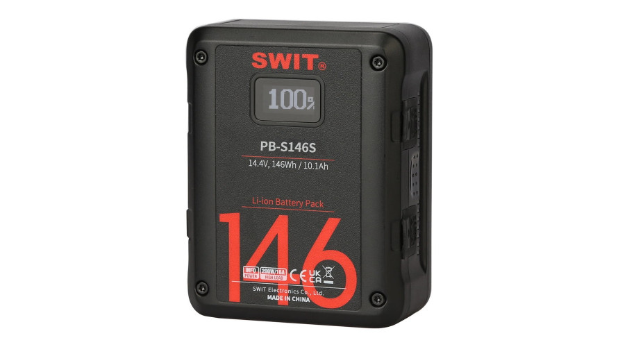 SWIT PB-S146S – квадратна V-mount батерия 146 Wh за кино камери