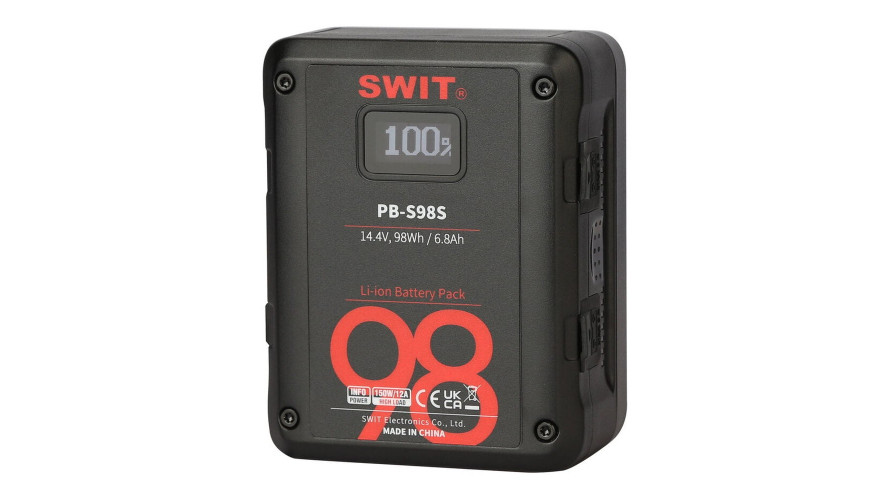 SWIT PB-S98S – квадратна V-mount батерия 98 Wh за кино камери