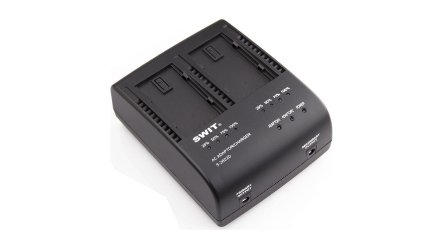 SWIT S-3602D – 2-канално зарядно за Panasonic VBD/VBR/CGA батерии