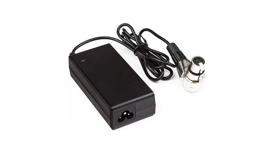 SWIT S-1173/12x3 Adaptor – захранващ адаптер 12 V, 5 A, 60 W, 4-pin XLR (ъглов)