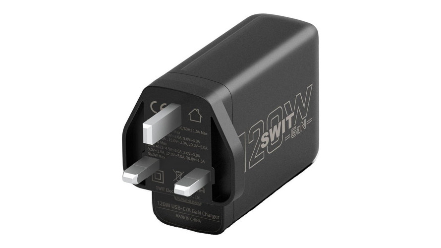 SWIT UC-2120U – GaN зарядно 120 W с 2 × USB-C и 2 × USB-A
